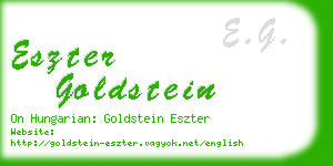 eszter goldstein business card